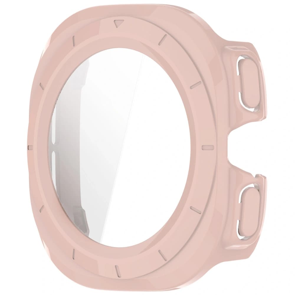 Etui se sklem na hodinky Bizon Case+Glass Watch do Samsung Galaxy Watch Ultra 47 mm růžové - 3