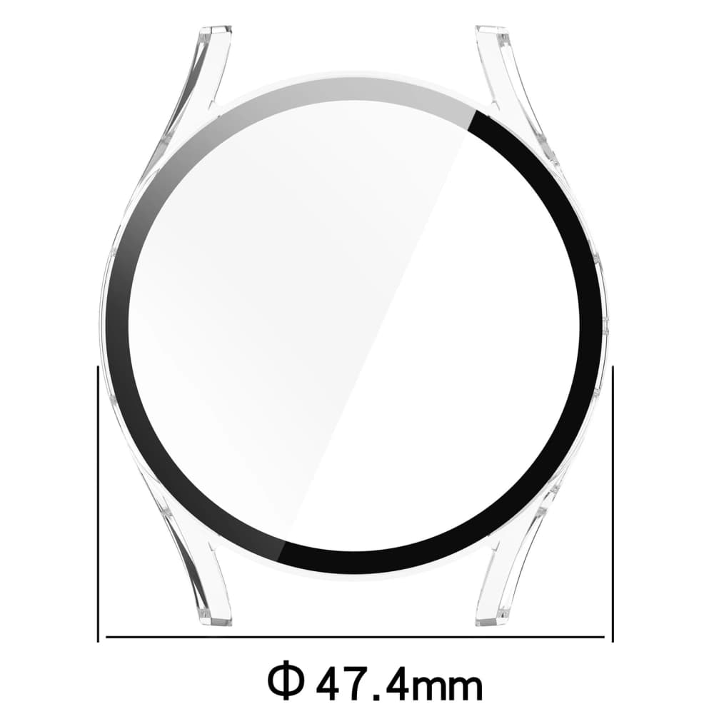 Bizon Case+Glass Óra Samsung Galaxy Watch 7 44 mm átlátszó - 2