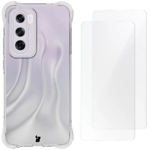 Bizon Case Clear Pack flexible case + 2x screen film Oppo Reno12 Pro clear