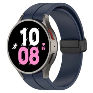 Bizon Strap Watch Silicone Samsung Galaxy Watch FE/7/6/6 Classic/5/5 Pro/4/4 Classic navy blue