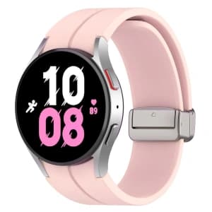Bizon Strap Watch Silicone Samsung Galaxy Watch FE/7/6/6 Classic/5/5 Pro/4/4 Classic light rose
