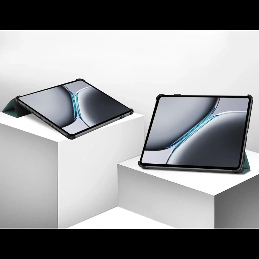 Etui z klapką Bizon Case Tab Croc do OnePlus Pad 2 / Pad Pro ciemnozielone - 2