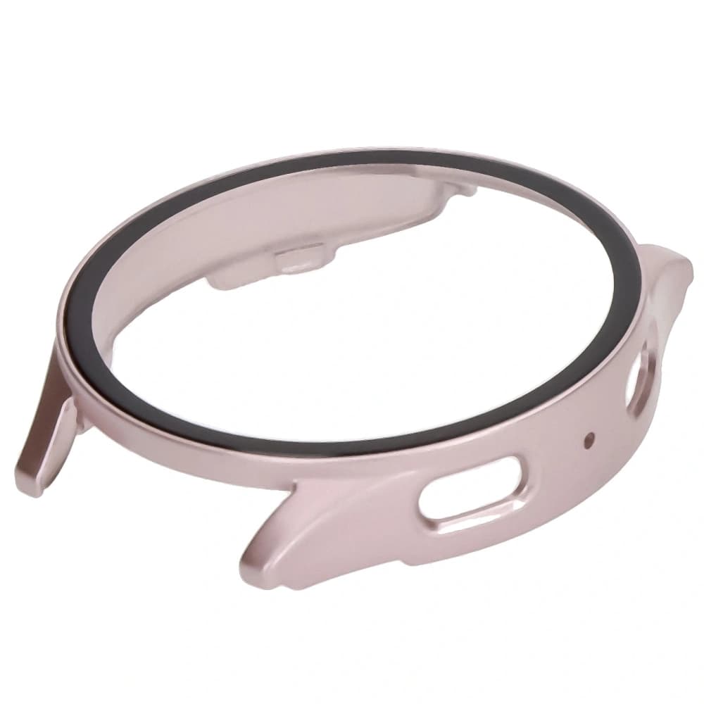 Etui se sklem na hodinky Bizon Case+Glass Watch pro Samsung Galaxy Watch 7 40 mm saténově růžové - 6