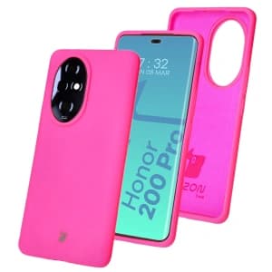 Bizon Soft Case Honor 200 Pro neon rózsaszín