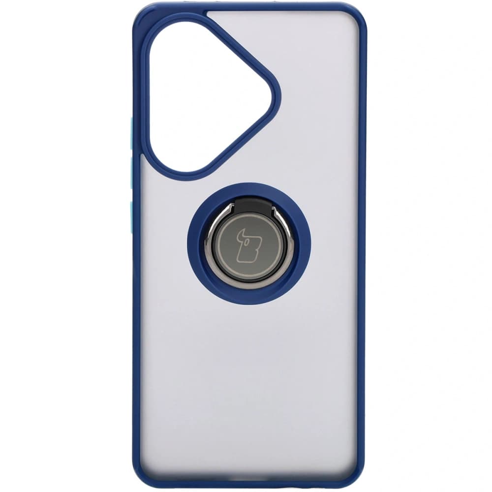 Bizon Case Hybrid Gyűrű Xiaomi Poco F6 füstös navy kék kerettel - 2