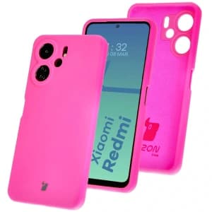 Silikonowe etui Bizon Soft Case do Xiaomi Redmi 13C 4G / Xiaomi Redmi 13C 5G / Xiaomi Poco C65 neonowo-różowe