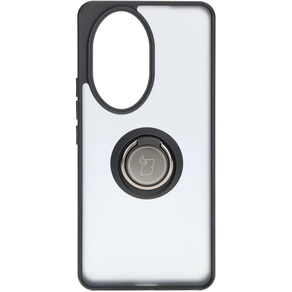 Bizon Case Hybrid Ring Honor 200 Pro rauchig mit einem schwarzen Rahmen - 2