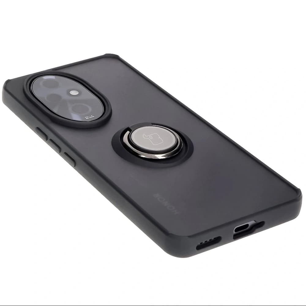 Bizon Case Hybrid Ring Honor 200 Pro rauchig mit einem schwarzen Rahmen - 4