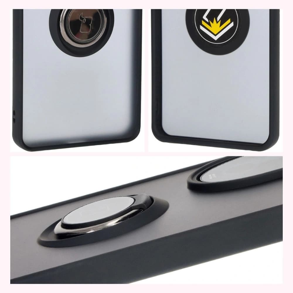 Bizon Case Hybrid Ring Honor 200 Pro rauchig mit einem schwarzen Rahmen - 6