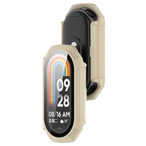 Bizon Case+Glass Uhr Xiaomi Smart Band 9 beige