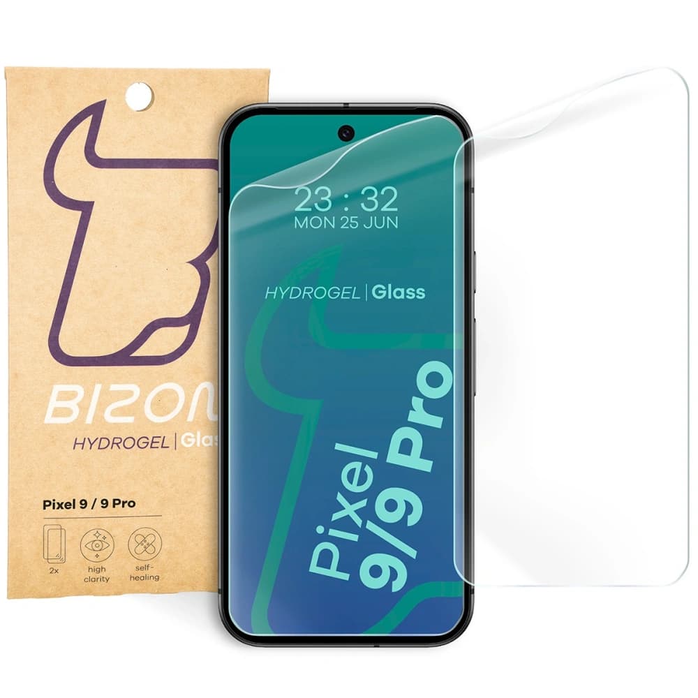 Bizon Glass Hydrogel Front Google Pixel 9/9 Pro [2 PACK] - 1