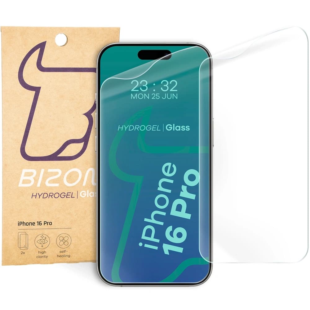 Bizon Glass Hydrogel Front Apple iPhone 16 Pro [2 PACK] - 1