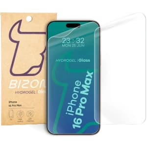 Folia hydrogelová na ekran Bizon Glass Hydrogel Front do Apple iPhone 16 Pro Max [2 PACK]