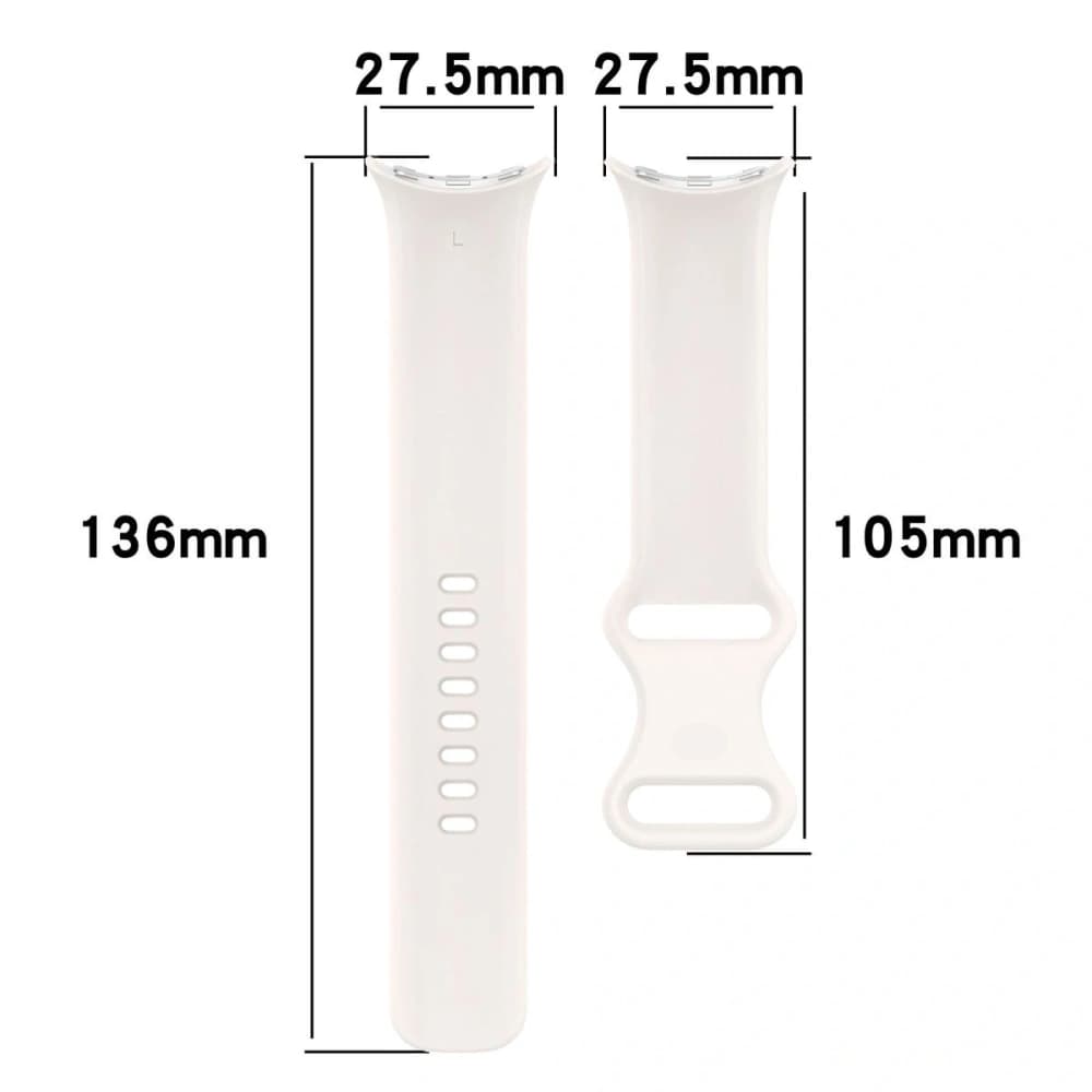 Bizon Strap Watch Silicone Google Pixel Watch 4 / 3 / 2 / 1 41mm pearl - 3