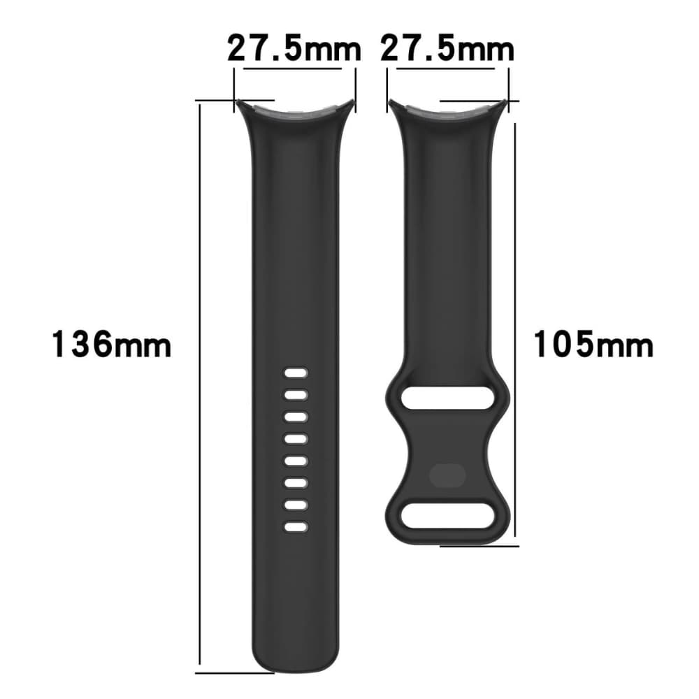 Bizon Strap Uhr Silikon Google Pixel Uhr 3/Uhr 2/Uhr 1 41mm schwarz - 2