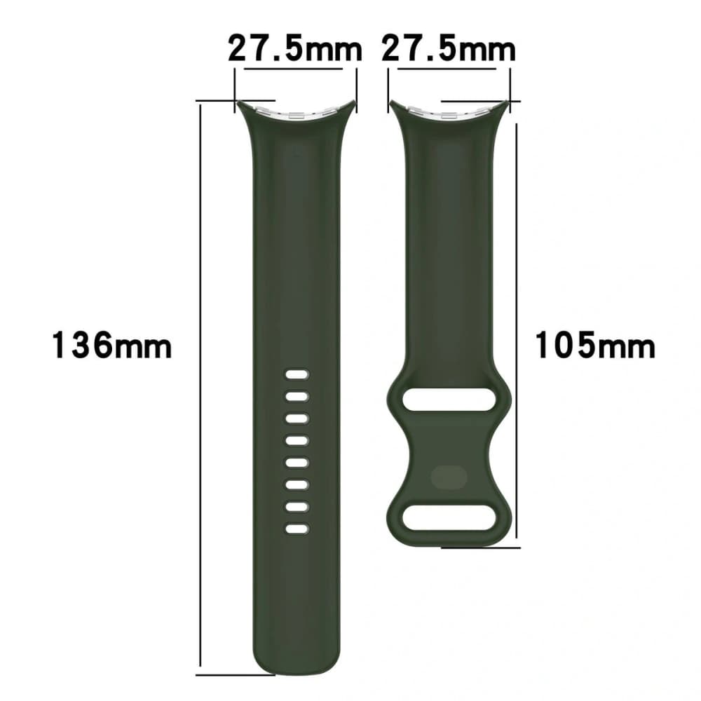 Bizon Strap Uhr Silikon Google Pixel Uhr 3/Uhr 2/Uhr 1 41mm dunkelgrün - 2