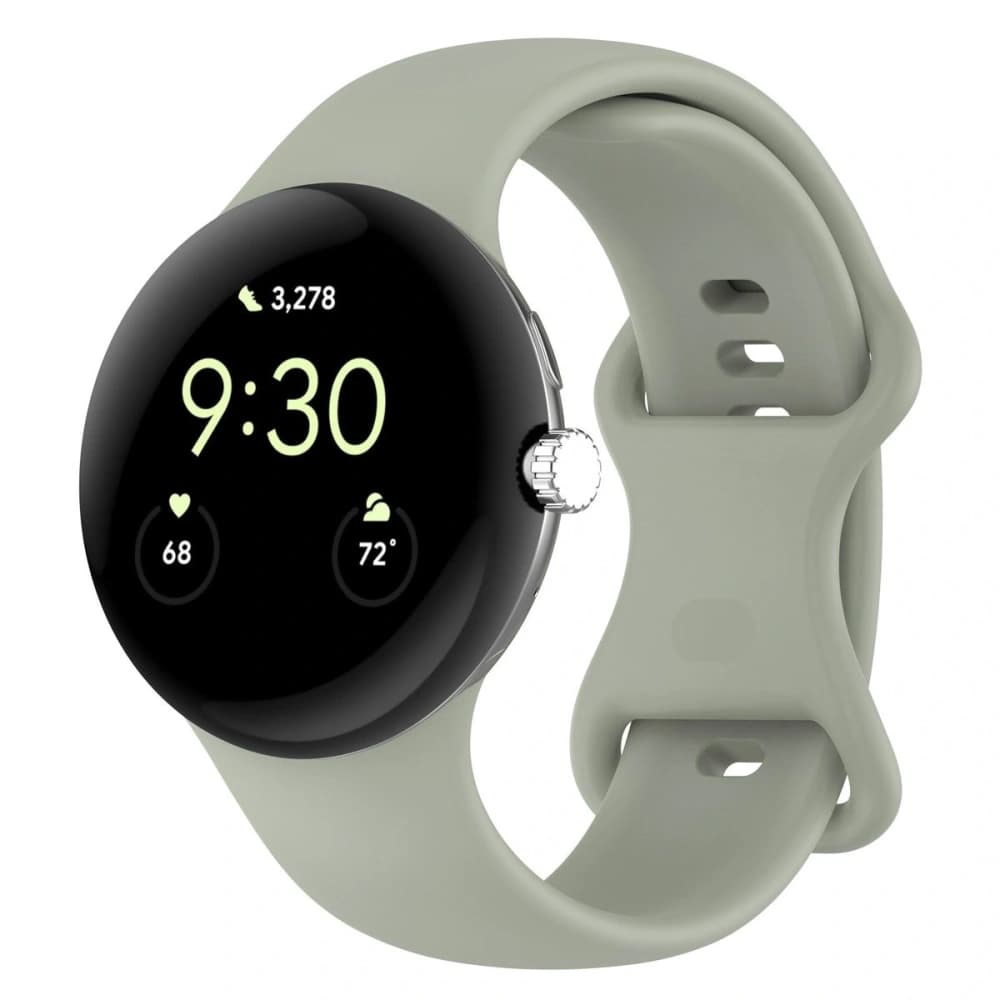 Bizon Strap Watch Silicone Google Pixel Watch 4 / 3 / 2 / 1 41mm khaki - 1