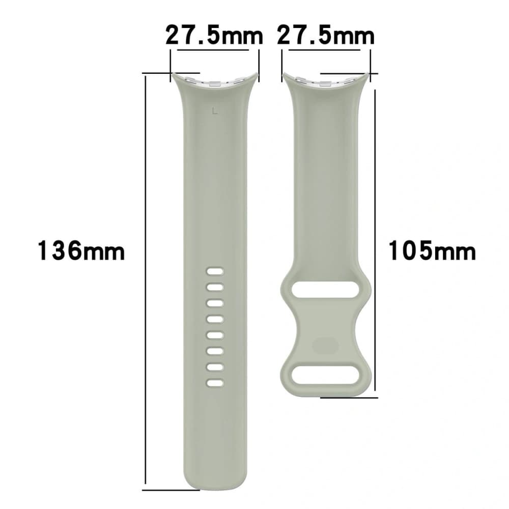 Bizon Strap Watch Silicone Google Pixel Watch 4 / 3 / 2 / 1 41mm khaki - 2