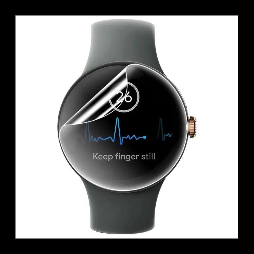 Bizon Glas Uhr Hydrogel Google Pixel Uhr 3 45 mm [2 PACK] - 2