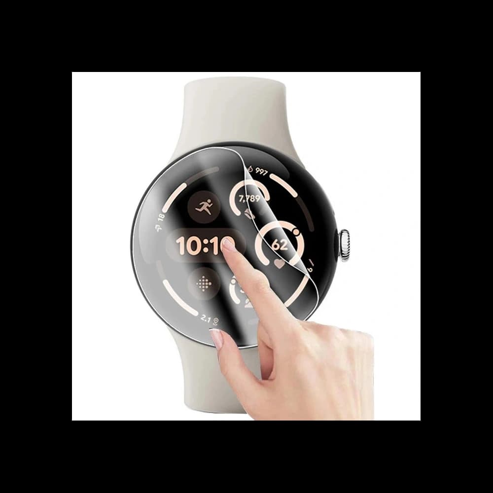 Bizon Glas Uhr Hydrogel Google Pixel Uhr 3 45 mm [2 PACK] - 5