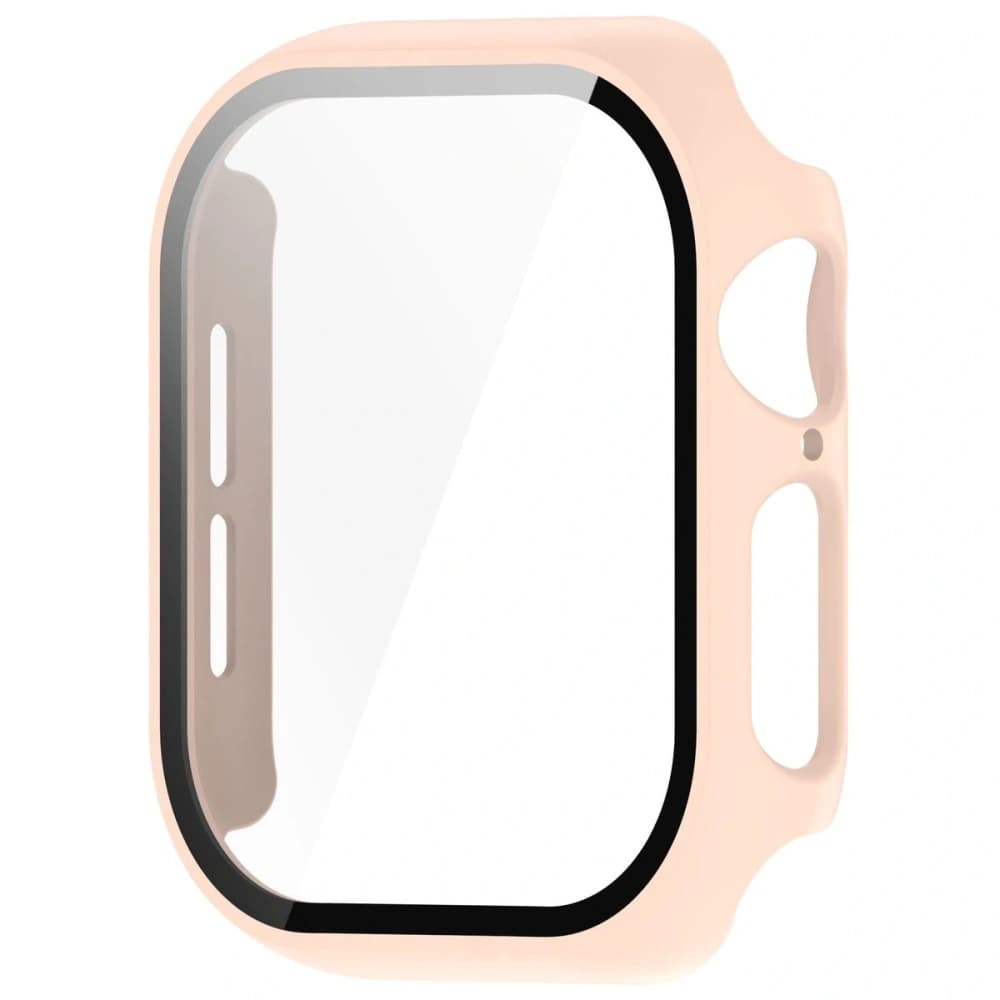 Etui ze szkłem do zegarka Bizon Case+Glass Watch do Apple Watch 10 / 11 42mm różowe - 3