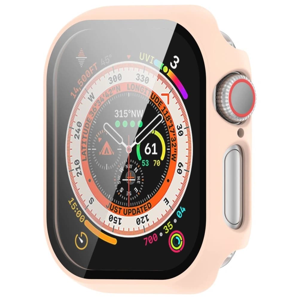 Etui ze szkłem do zegarka Bizon Case+Glass Watch do Apple Watch 10 / 11 42mm różowe - 5