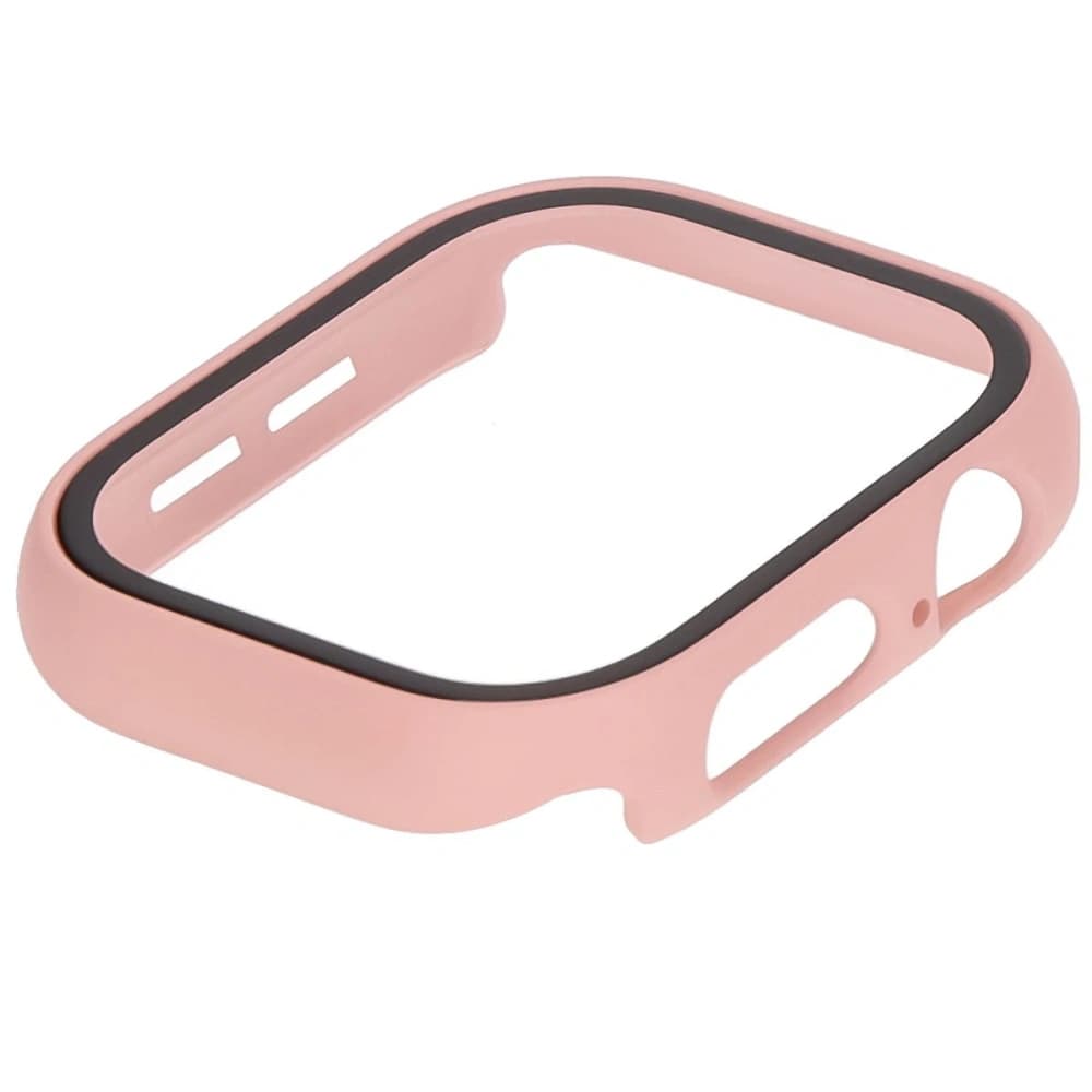 Etui ze szkłem do zegarka Bizon Case+Glass Watch do Apple Watch 10 / 11 42mm różowe - 6