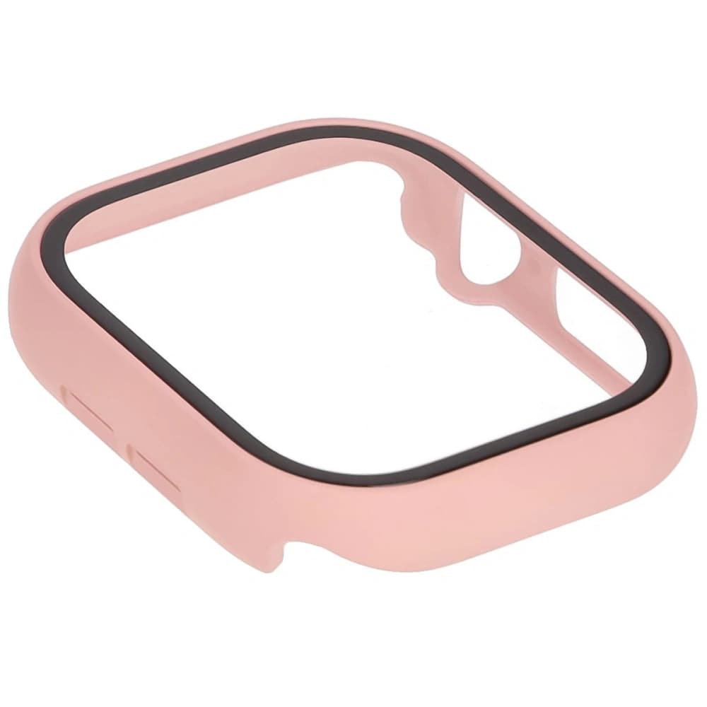 Etui ze szkłem do zegarka Bizon Case+Glass Watch do Apple Watch 10 / 11 42mm różowe - 7