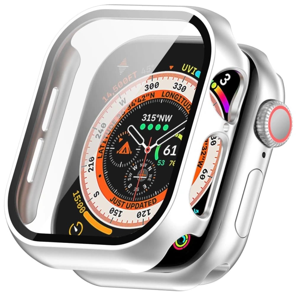 Etui se sklem na hodinky Bizon Case+Glass Watch pro Apple Watch 10 46mm stříbrné - 4