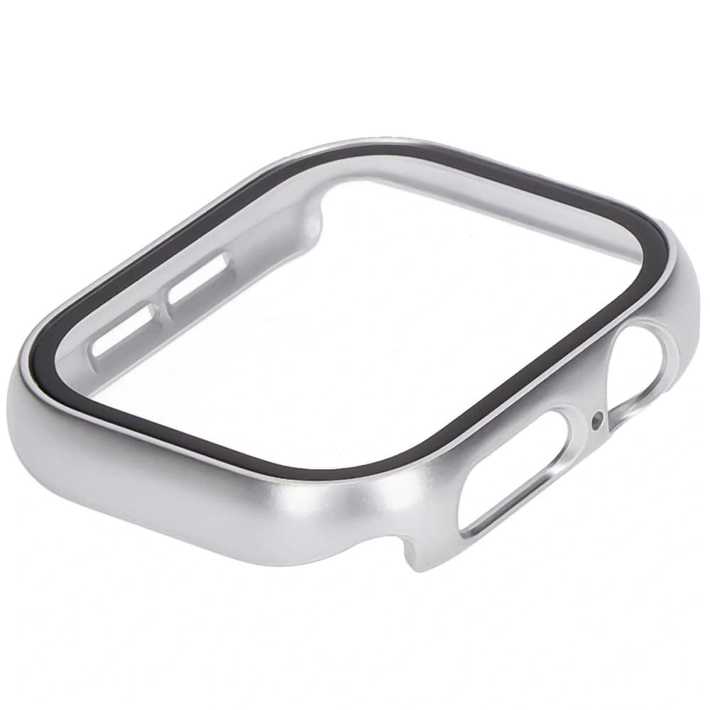 Etui se sklem na hodinky Bizon Case+Glass Watch pro Apple Watch 10 46mm stříbrné - 6