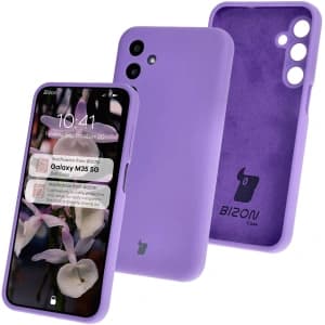 Silikonowe etui Bizon Soft Case do Samsung Galaxy M35 5G fioletowe