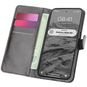 Etui z klapką Bizon Case Pocket do Samsung Galaxy M35 5G czarne