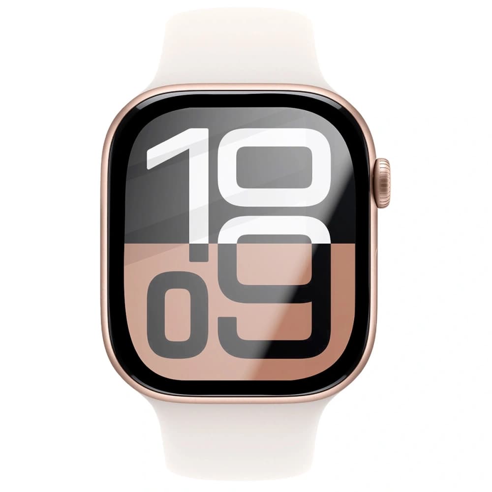 Bizon üveg óra Edge Hybrid Apple Watch 10 42 mm fekete - 2