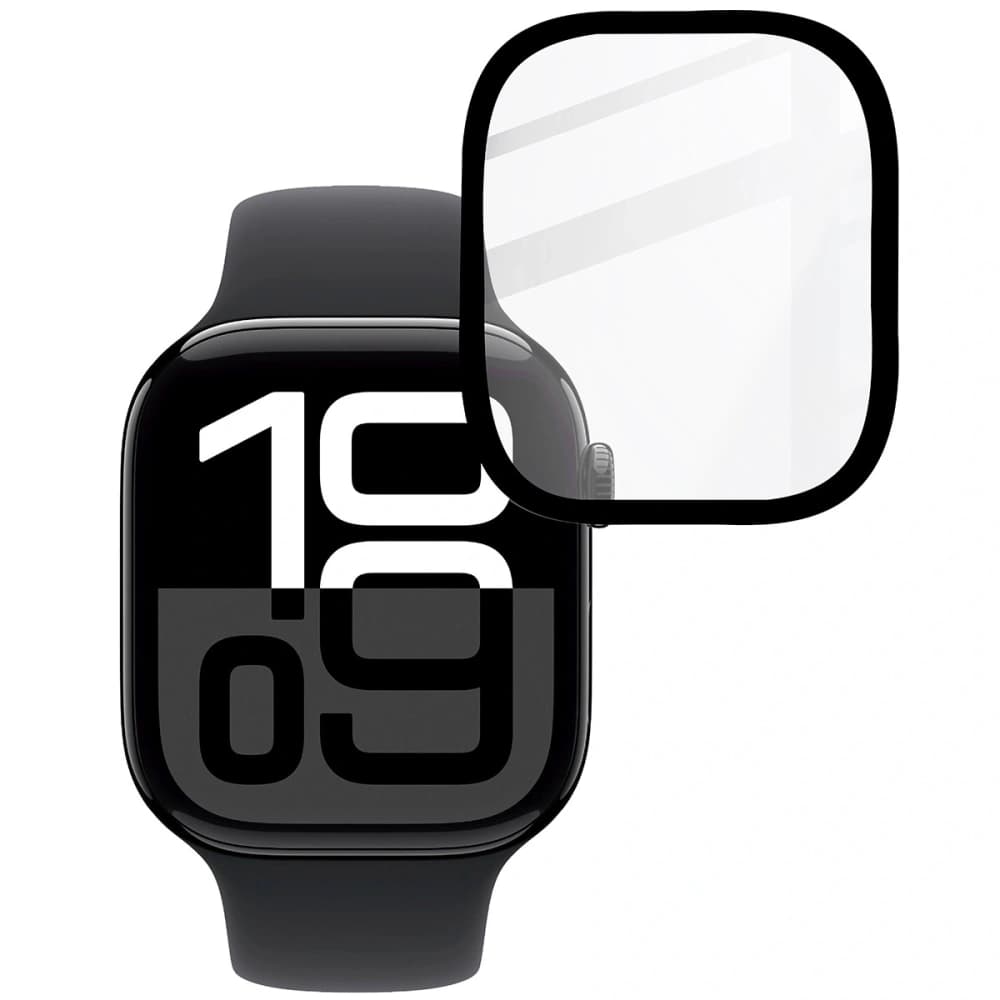 Szkło hybrydowe Bizon Glass Watch Edge Hybrid do Apple Watch 10 46 mm czarne - 5