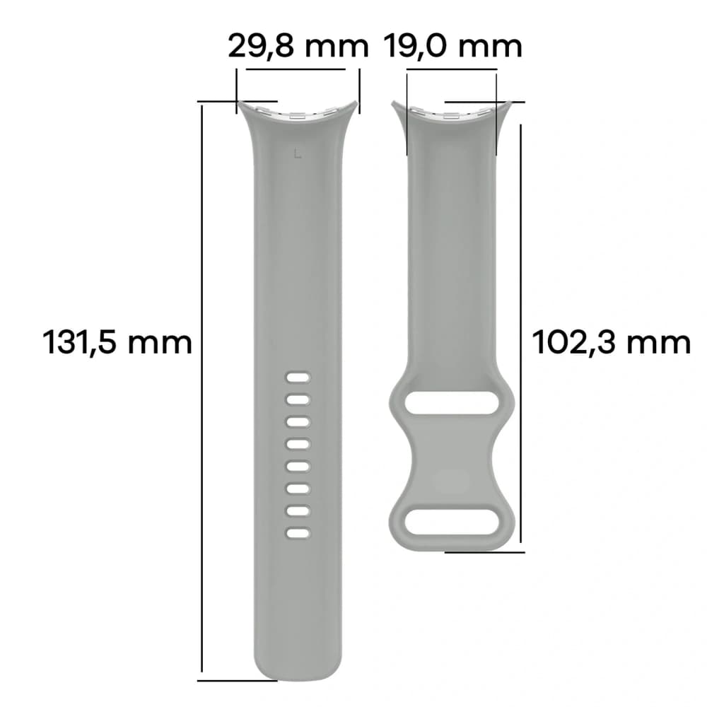 Bizon Strap Watch Silicone Google Pixel Watch 4 / 3 (45mm) grey - 2