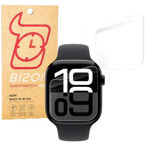 Bizon Glass Watch Hydrogel Apple Watch 10 46mm [2 PACK]
