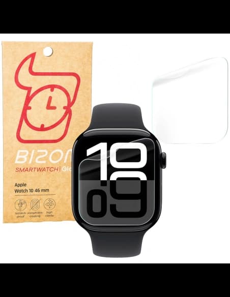 Folia hydrożelowa na ekran Bizon Glass Watch Hydrogel do Apple Watch 10 / 11 46mm [2 PACK]