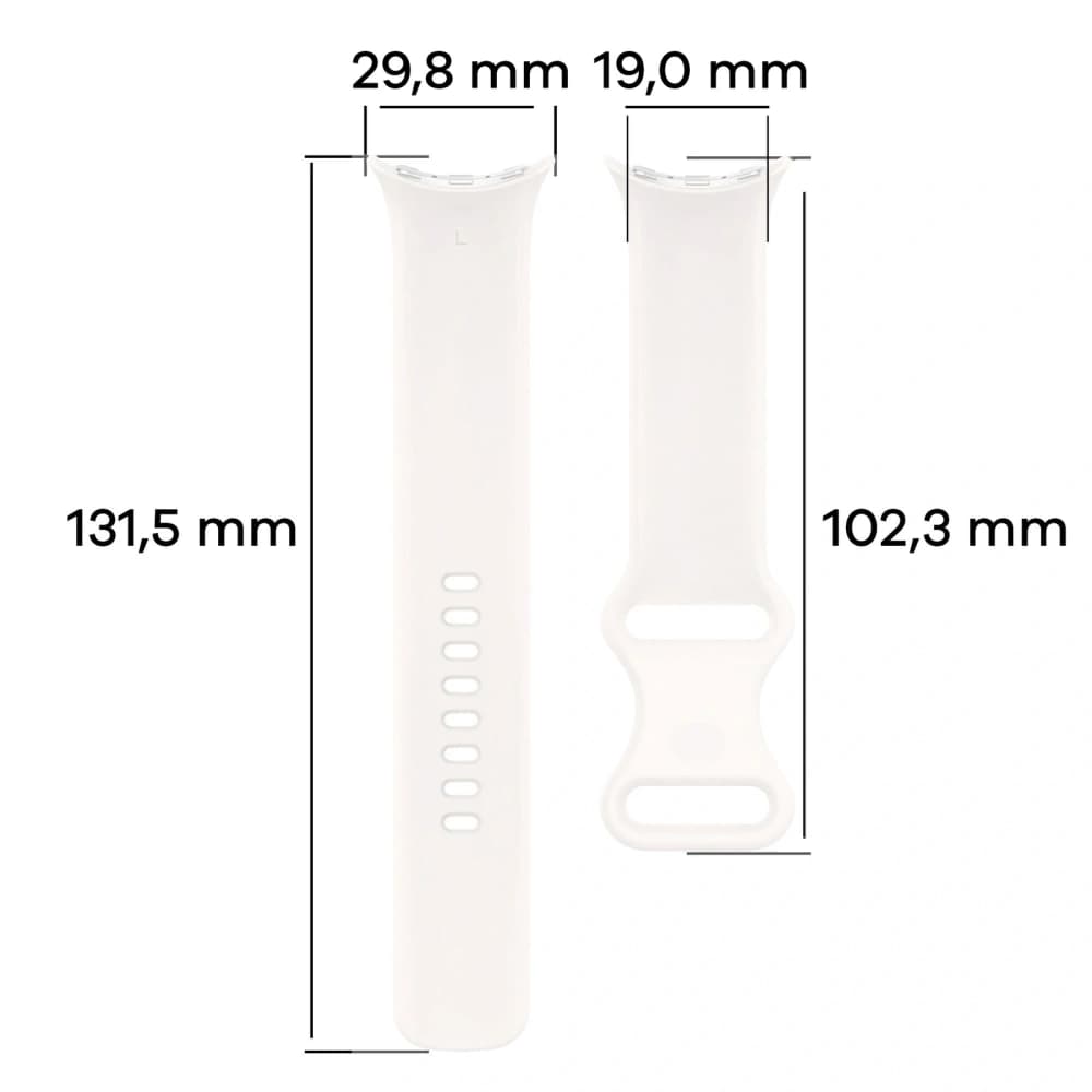 Bizon Strap Uhr Silikon Google Pixel Uhr 3 (45mm) weiß - 2