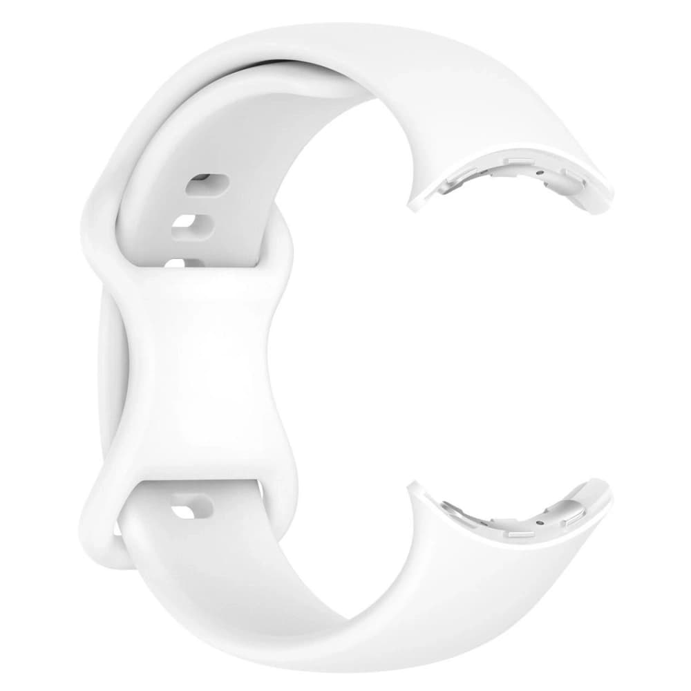 Bizon Strap Uhr Silikon Google Pixel Uhr 3 (45mm) weiß - 4