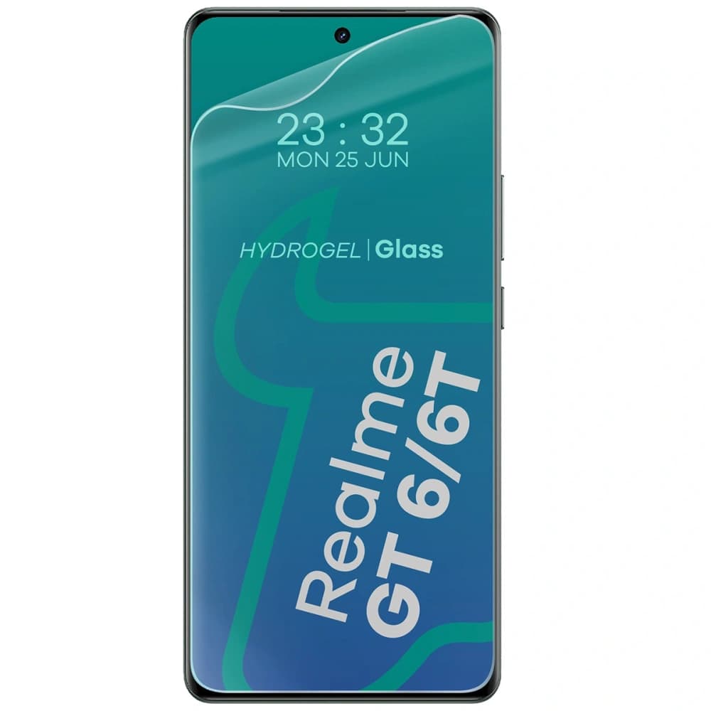 Bizon Case Clear Pack flexibles Gehäuse + 2x Bildschirmfolie Realme GT 6/GT 6T klar - 2