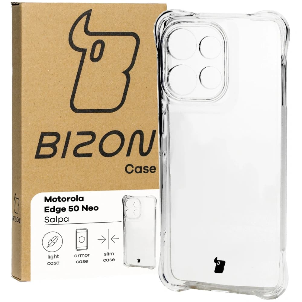 Elastyczne etui Bizon Case Salpa do Motorola Edge 50 Neo przezroczyste - 1