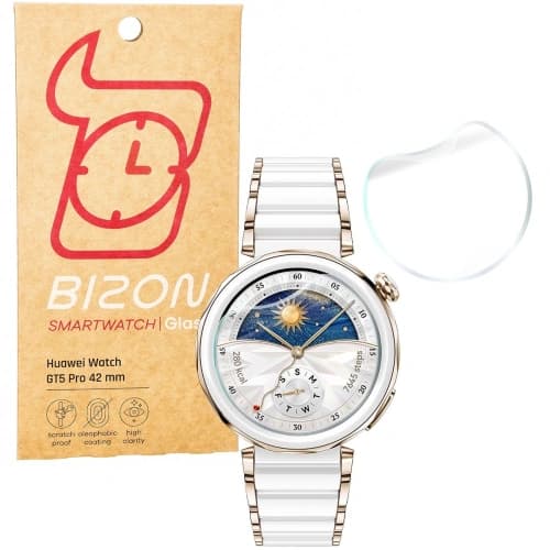 Bizon Glass Watch Hydrogel Huawei Watch GT 5 Pro 42 mm [2 PACK]