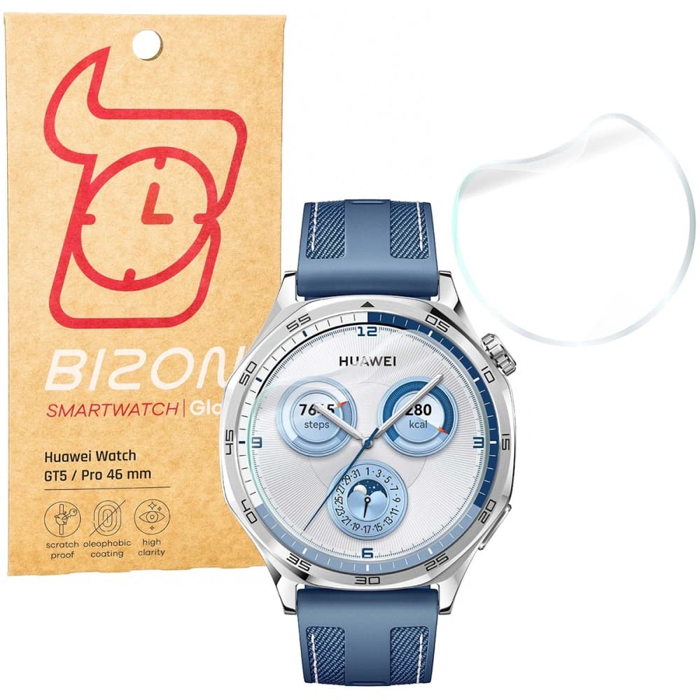 Bizon Glass Watch Hydrogel Huawei Watch GT 5 / GT 5 Pro 46 mm [2 PACK] - 1