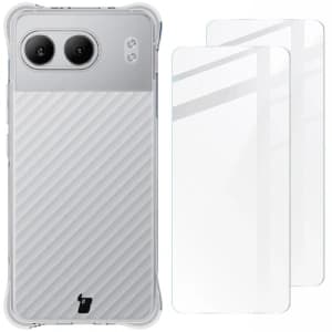 Etui + 2x szkło na ekran Bizon Case Clear Pack do OnePlus Nord 4 przezroczyste