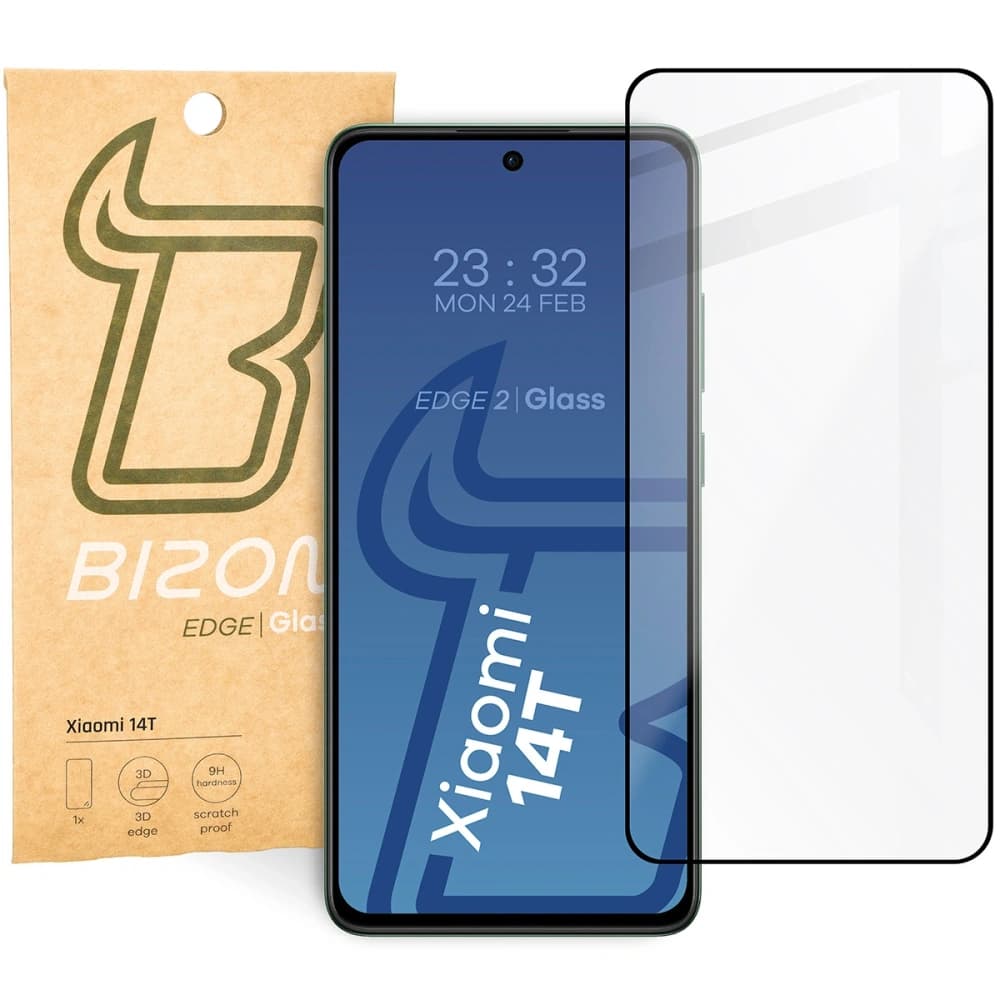 Bizon Glass Edge 2 Xiaomi 14T black - 1