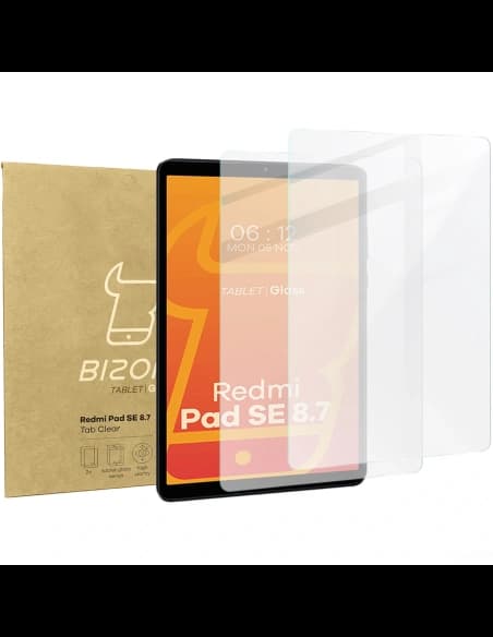 Szkło hartowane do tabletu Bizon Glass Tab Clear do Xiaomi Redmi Pad SE 8.7 [2 PACK]