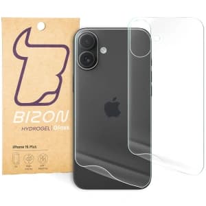 Folia hydrożelowa na tył Bizon Glass Hydrogel Apple iPhone 16 Plus [2 PACK]