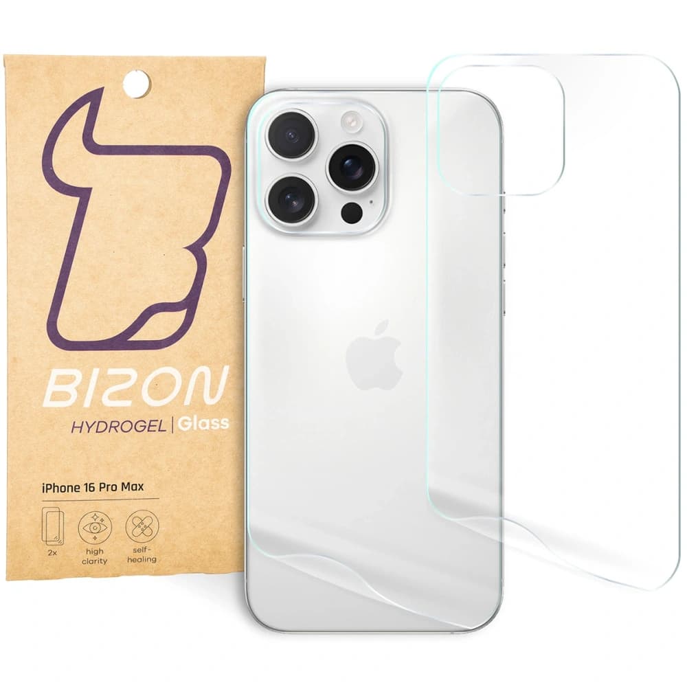 Fólie hydrogelová na zadní stranu Bizon Glass Hydrogel pro Apple iPhone 16 Pro Max [2 PACK] - 1