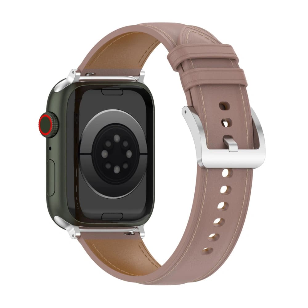Kožený pásek Bizon Strap Watch Casual pro Apple Watch 44/45/46/49mm růžový - 3