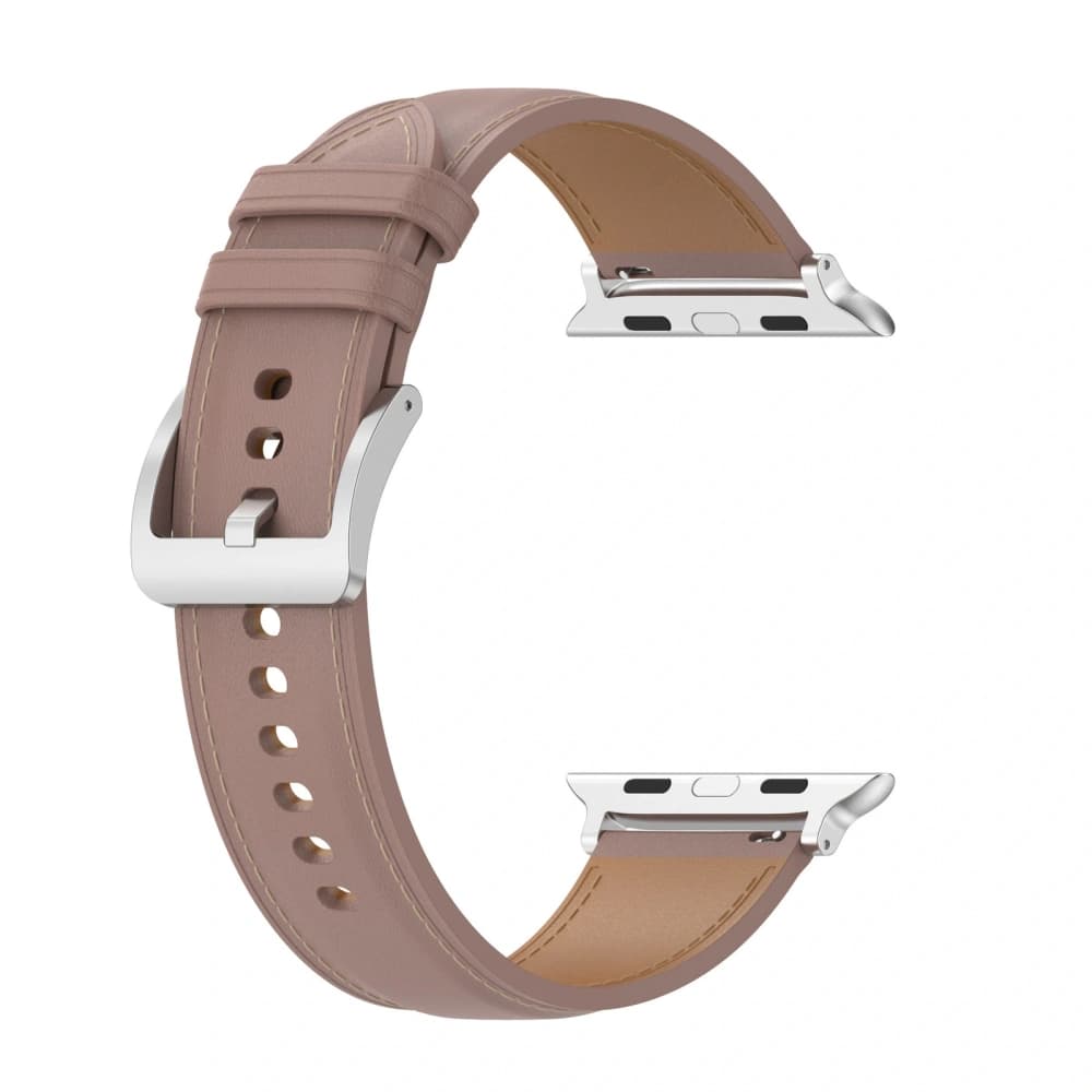 Kožený pásek Bizon Strap Watch Casual pro Apple Watch 44/45/46/49mm růžový - 4